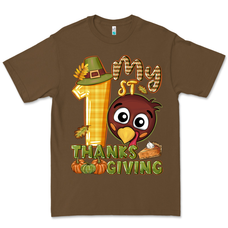 My 1st Thanksgiving With Turkey Premium Tee by NancyCooperArtShop | Teevron