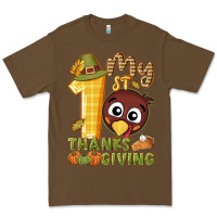 Cacao My 1st Thanksgiving with turkey Premium Tee - NancyCooperArtShop