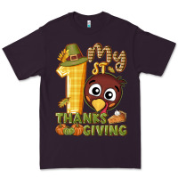 Plum My 1st Thanksgiving with turkey Premium Tee - NancyCooperArtShop
