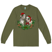 Army Green christmas baby goats Long Sleeve Tee - RanaPortraitStore
