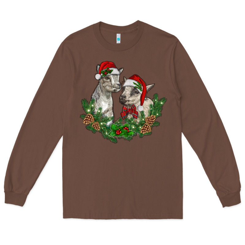 Christmas Baby Goats Long Sleeve Tee by RanaPortraitStore | Teevron