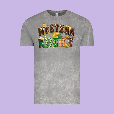 Western Lucky St. Patrick's Day Vintage Tee Designed By Cowgirlartshop