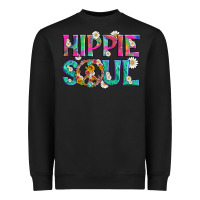 Black hippie soul with tie dye and flowers Heavyweight Sweatshirt - Artiststas