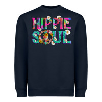 Navy hippie soul with tie dye and flowers Heavyweight Sweatshirt - Artiststas