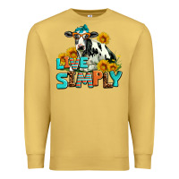 Antique Gold live simply Premium Sweatshirt - AdoDesignShop