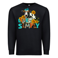 Black live simply Premium Sweatshirt - AdoDesignShop