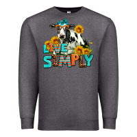 Charcoal Heather live simply Premium Sweatshirt - AdoDesignShop