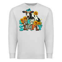 Dove Grey live simply Premium Sweatshirt - AdoDesignShop