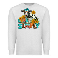 Oatmeal Heather live simply Premium Sweatshirt - AdoDesignShop