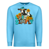 Ocean Blue live simply Premium Sweatshirt - AdoDesignShop