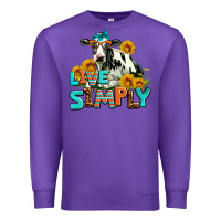 Purple live simply Premium Sweatshirt - AdoDesignShop