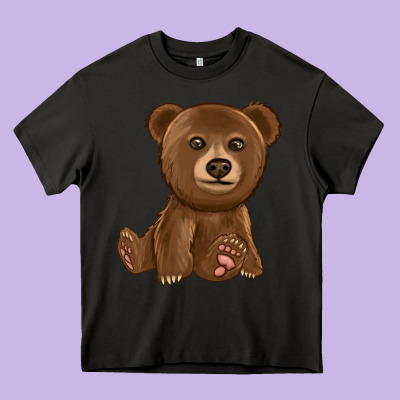 Bear Heavy Core Tee Designed By Texasbilliewilder