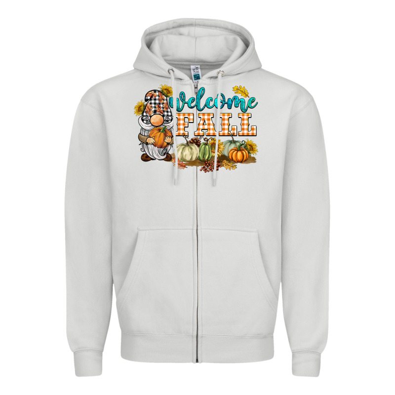 Welcome Fall Gnome Zipper Hoodie by BarkalooDesign | Teevron