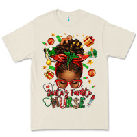 Bone santa's favorite nurse afro messy bun Premium Tee - texasbilliewilder