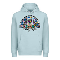 Blue Mist happy easter rainbow Premium Hoodie - CowhideDigitalArt