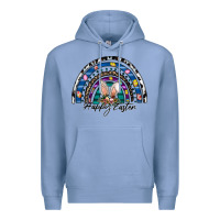 Colony Blue happy easter rainbow Premium Hoodie - CowhideDigitalArt