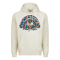 Oatmeal Heather happy easter rainbow Premium Hoodie - CowhideDigitalArt