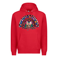 Red happy easter rainbow Premium Hoodie - CowhideDigitalArt