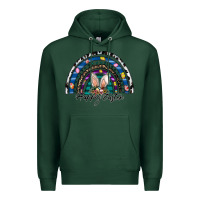 Sports Green happy easter rainbow Premium Hoodie - CowhideDigitalArt