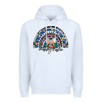 White happy easter rainbow Premium Hoodie - CowhideDigitalArt