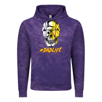 Cloud Purple Dad life Sugar Skull for Soccer Softball Halloween Costume Vintage Hoodie - maiPhamDesign