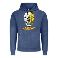 Vintage Denim Dad life Sugar Skull for Soccer Softball Halloween Costume Vintage Hoodie - maiPhamDesign