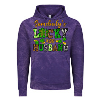 Cloud Purple St. Patrick's Somebody's lucky as husband Vintage Hoodie - OliviaCreatesArt