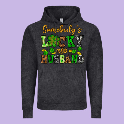 St. Patrick's Somebody's Lucky As Husband Vintage Hoodie Designed By Oliviacreatesart