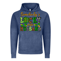 Vintage Denim St. Patrick's Somebody's lucky as husband Vintage Hoodie - OliviaCreatesArt