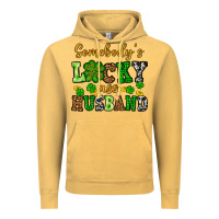 Vintage Mustard St. Patrick's Somebody's lucky as husband Vintage Hoodie - OliviaCreatesArt