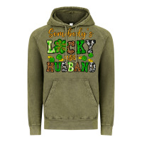 Vintage Olive St. Patrick's Somebody's lucky as husband Vintage Hoodie - OliviaCreatesArt