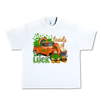 White St. Patrick's Loads of luck with gnome Urban Heavy Tee - HowdyJamesFarm