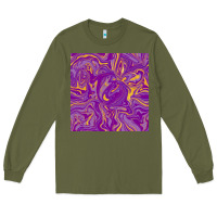Army Green Abstract Mardi Gras Seamless Pattern Long Sleeve Tee - FaDigitalArtStudio
