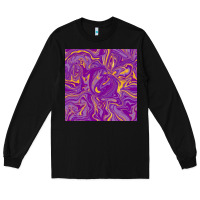 Black Abstract Mardi Gras Seamless Pattern Long Sleeve Tee - FaDigitalArtStudio