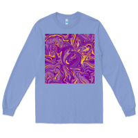 Colony Blue Abstract Mardi Gras Seamless Pattern Long Sleeve Tee - FaDigitalArtStudio