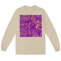 Mushroom Abstract Mardi Gras Seamless Pattern Long Sleeve Tee - FaDigitalArtStudio
