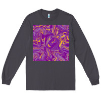 Smoke Abstract Mardi Gras Seamless Pattern Long Sleeve Tee - FaDigitalArtStudio