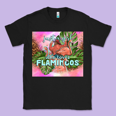 Just A Girl Who Loves Flamingo Classic Tee Designed By Tumblerdesignbyshophia
