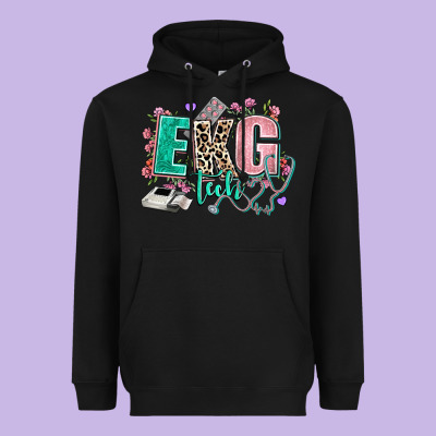 Ekg Tech Heavyweight Hoodie Designed By Adodesignshop