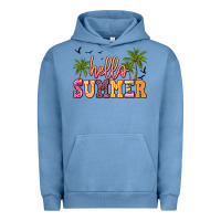 Pigment Pebble Blue hello summer Urban Hoodie - JahusDesignShop
