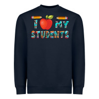 Navy i love my students with pen and Heavyweight Sweatshirt - Artiststas