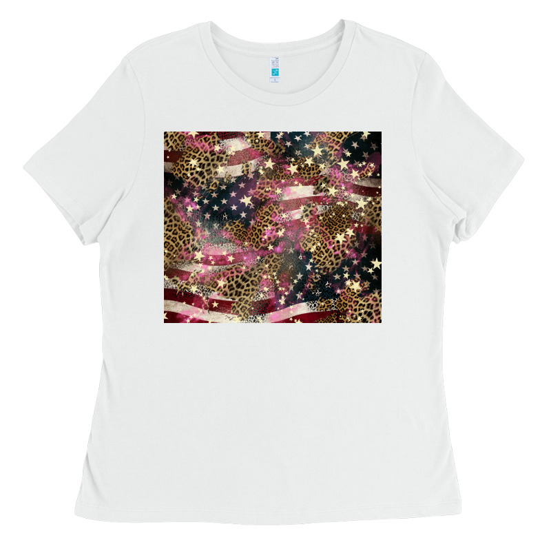 American Flag Leopard Pinktumbler Ladies Tee by HowdyJamesFarm | Teevron