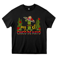 Black my 1st cinco de mayo Heavy Core Tee - texasbilliewilder