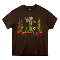 Chocolate Brown my 1st cinco de mayo Heavy Core Tee - texasbilliewilder