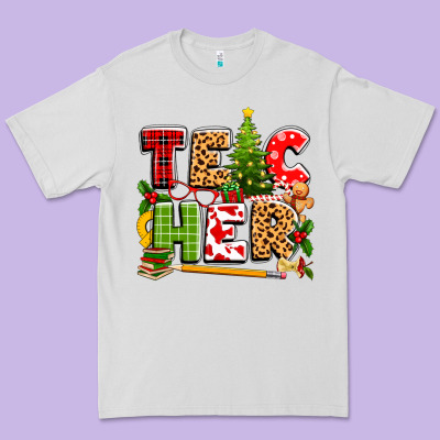 Teacher Christmas Premium Tee Designed By Texasbilliewilder