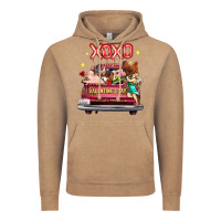 Vintage Coffee Valentine's Day Truck Farm Animals Cupid XOXO Vintage Hoodie - FaDigitalArtStudio