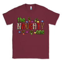Burgundy The Naughty One Christmas Classic Tee - Artiststas