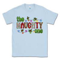 Dusty Blue The Naughty One Christmas Classic Tee - Artiststas