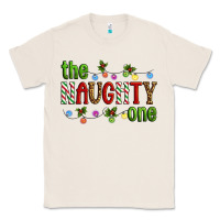 Natural The Naughty One Christmas Classic Tee - Artiststas