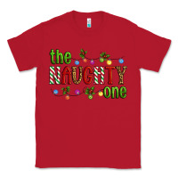 Red The Naughty One Christmas Classic Tee - Artiststas